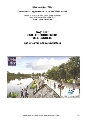 Révision du Plu Bellerive 2018# Rapport Commissaire Enqueteur