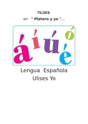 TILDES en "Platero y Yo". Acentuación...