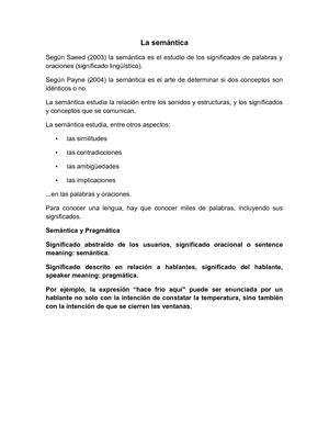 La Semántica