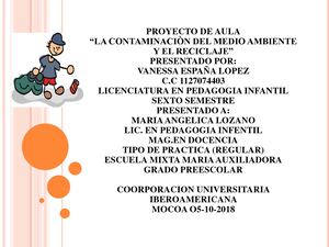 Contaminacion Y Reciclaje Proyecto
