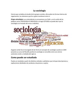 La Sociología Libro