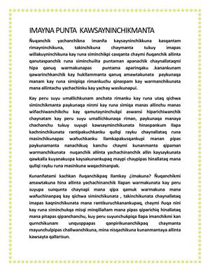 Imayna Punta Kawsayninchikmanta