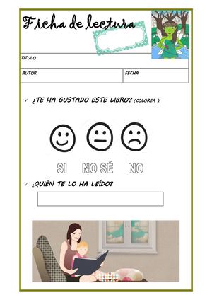 Ficha De Lectura Para Infantil Modelo B