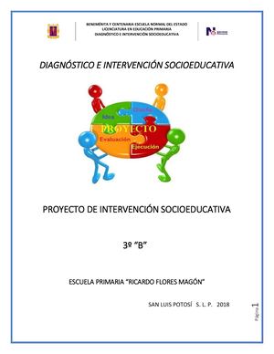 Proyecto De Intervención Socioeducativa