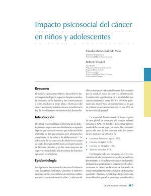 Impacto Psicosocial Del Cancer
