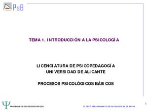 Introduccion A La Psicologia