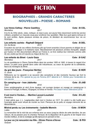 Livret De Nouveautes Janv Mai 2018
