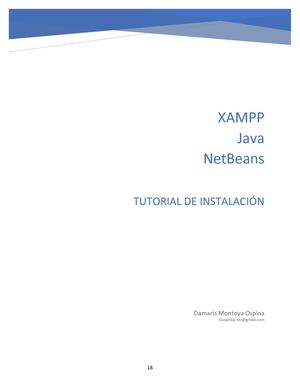 Tutoriales de Instalación: Xampp, Java, Netbeans