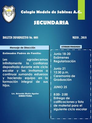 Boletín Oficial De MAYO-JUNIO