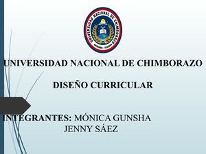 Presentación Diseño Curricular