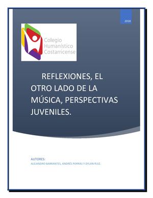 Reflexiones el otro lado de la música perspectivas juveniles.