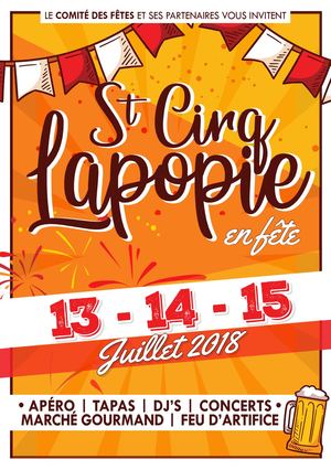 Programme fête à Saint-Cirq Lapopie 2018