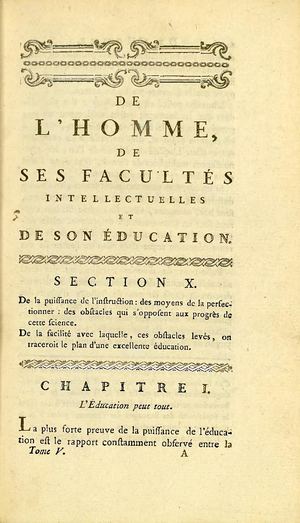 Helvétius De L'homme Oeuvres Complètes 5