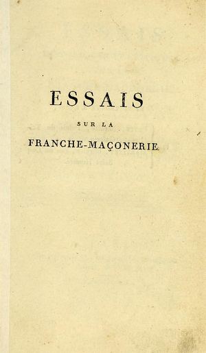 Laurens Essais Sur La Franche Maçonnerie