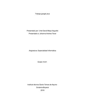 Trabajo Google Plus