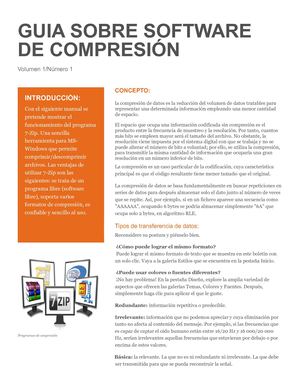 guía de software de crompresión