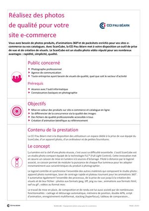 Produit et prestation CCI Pau Béarn : des photos de qualité pour votre site e-commerce