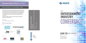 2018 Entertainment Industry Conference Brochure
