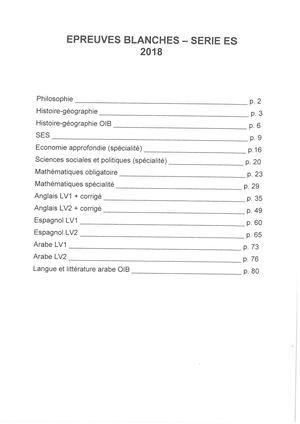 Bac Blanc Es 2018