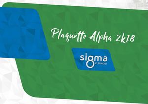 Plaquette Alpha SIGMA clermont 2018
