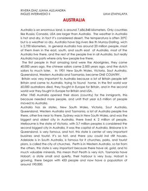 Australia And New Zealand. SUMMARY