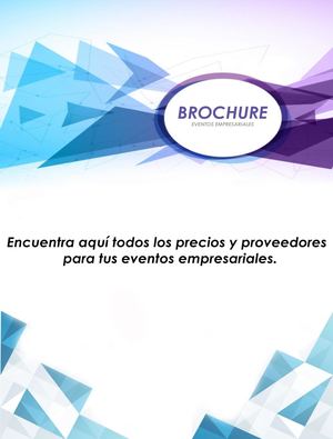 Brochure Organizar Eventos