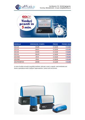 Listino Timbri Colop Flash
