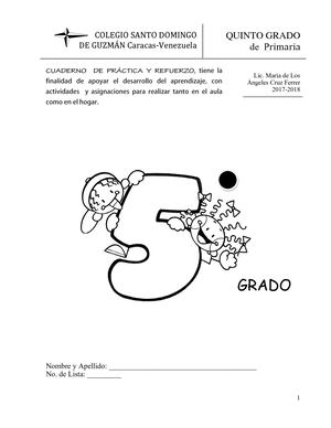 Cuaderno Práctica Refuerzo Quintogrado 2017
