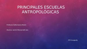 Escuelas Antropologicas