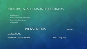 Escuelas Antropológicas