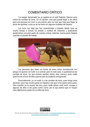 Sangre Derramada Opinión Manuel