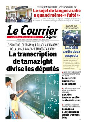 Le Courrier D'Algérie Du Jeudi 21 Juin 2018