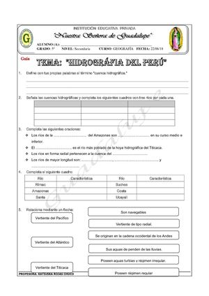 Hidrografía Del Perú.