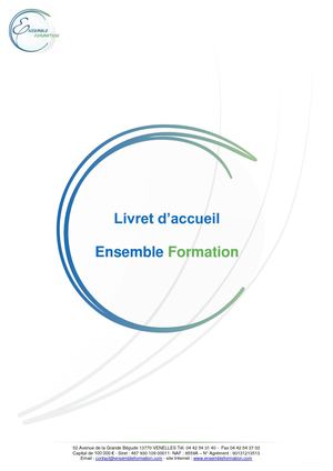 1 Livret D'accueil 2