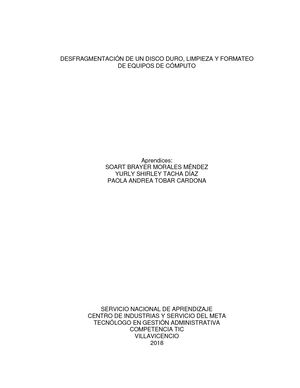 Desfragmentación , Limpieza Y Formateo De Equipos De Cómputo