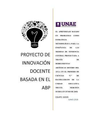 Proyecto De Matemática Basada en el ABP