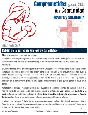 Boletín parroquial Junio 2018