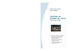Catalogo De Prendas De Vestir