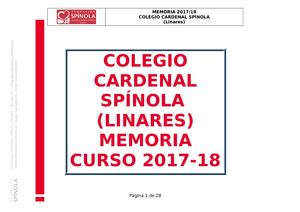 1 Inicio Memoria Cardenal Spínola Curso 17 18