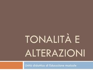 Tonalita E Alterazioni