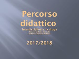 percorso didattico pluridisciplinare