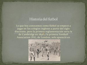 Historia Del Futbol