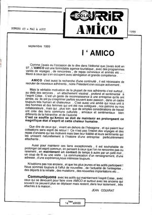 Amico Courrier 049 Mai Aout 1999 43p