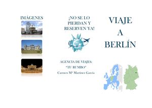 Folleto Viaje A Berlin