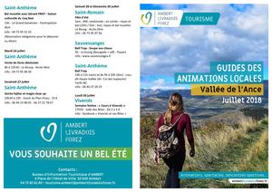 Guide des Animations Locales de la Vallée De L'ance