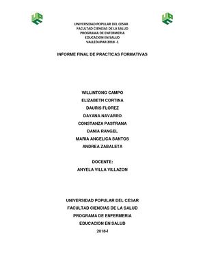 Informe Final De Practicas Formativas