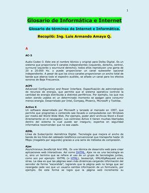 Glosario De Informática E Internet