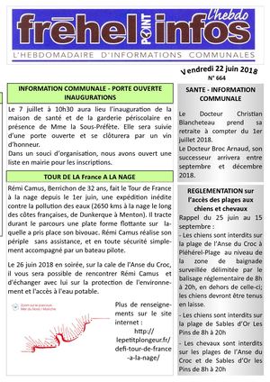 Journal municipal Fréhel.info du 22 Juin 2018