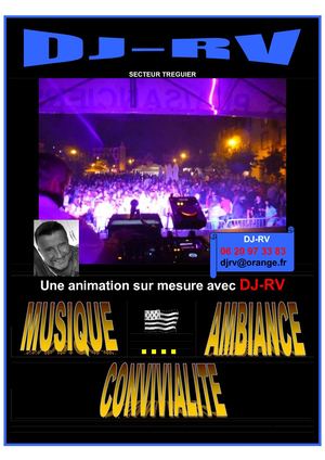 Animation, Animateur, DJ, Disc-Jockey, DJRV, SECTEUR TREGUIER
