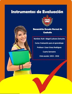 Cuadernillo De Instrumentos De Evaluacion